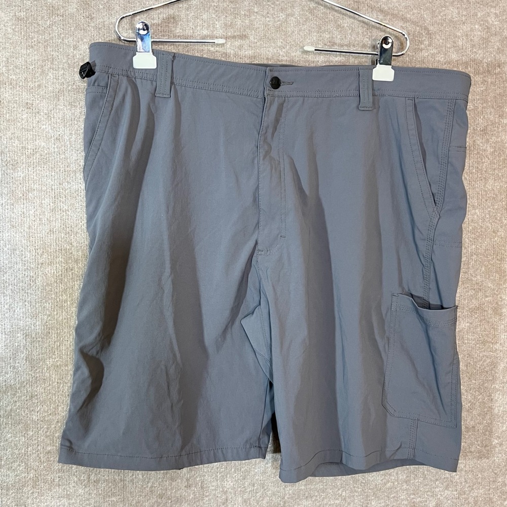 Wrangler Outdoor Cargo Shorts Mens 44 Gray Nylon Spandex Hiking Gorpcore